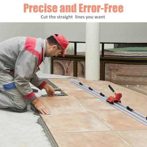 Cortador de azulejos de doble riel resistente con rueda de puntuación de 3 cabezales para porcelana de gran formato, granito y cerámica en talleres