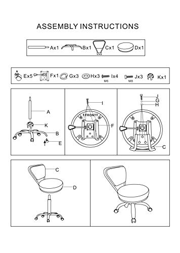 Mayakoba Salon Nail Pedicure Stool Pedicure Chair Dayton White Pneumatic, Adjustable, Rolling Salon Furniture & Equipment #TOP4