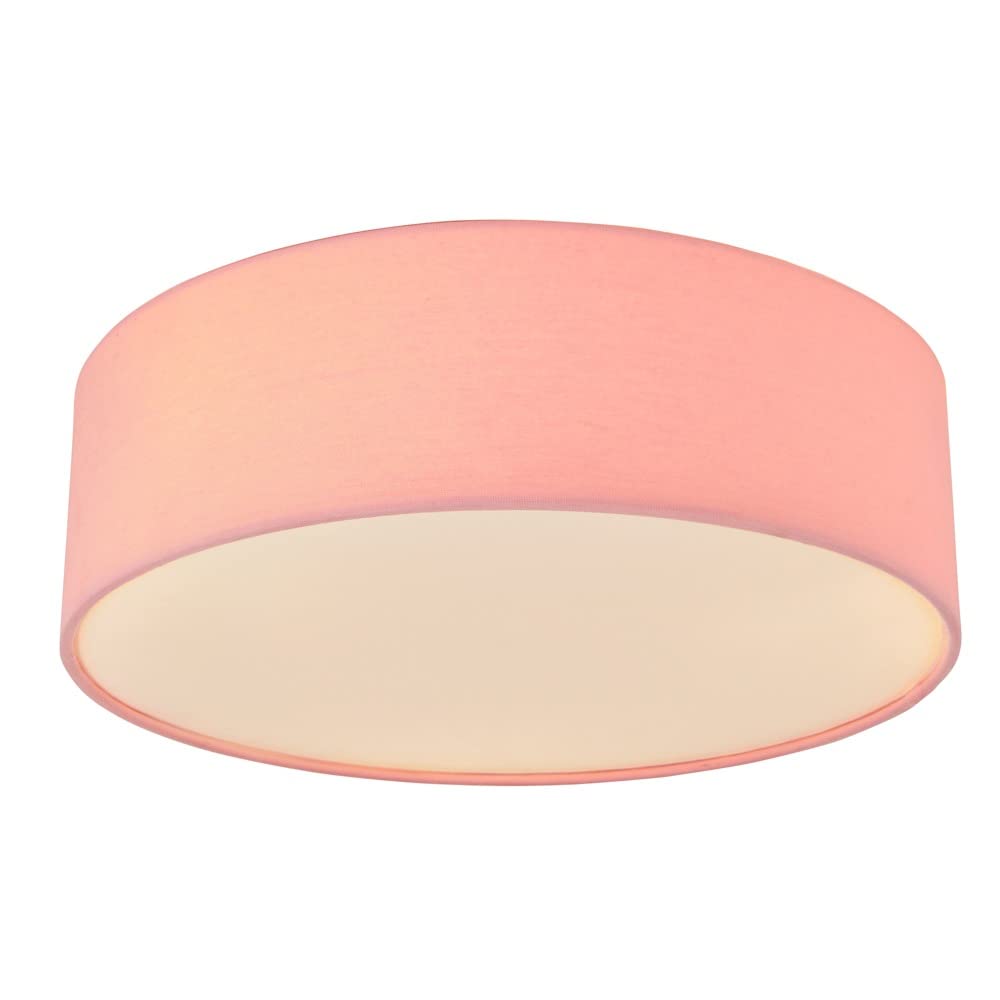 LITECRAFT Glow Ceiling Light Circular Children's Bedroom E27 Flush Mount - (Pink)