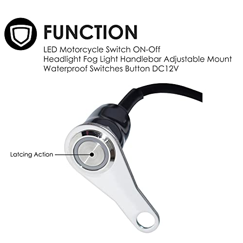 Image of LED Motorcycle Switch ON-Off Headlight Fog Light Handlebar Adjustable Mount Waterproof Switches Button DC12V