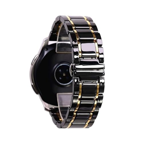Bracelet de montre en céramique et acier blanc rose pour sublimer votre montre connectée - 3