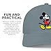 Disney Adult Baseball Cap, Mickey Mouse Adjustable Dad Hat, Grey
