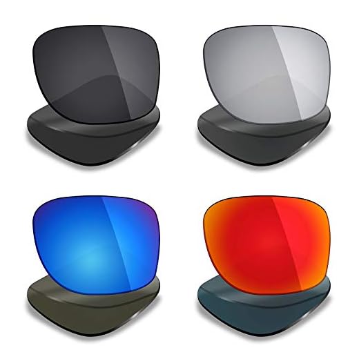 Mryok 4 pares de lentes polarizadas de substituição para óculos de sol Ray-Ban RB4147 de 56 mm – preto furtivo/vermelho fogo/azul gelo/titânio prateado