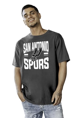 San Antonio Spurs NBA Officially Licensed T-Shirt Ringspun Bold Black, Large