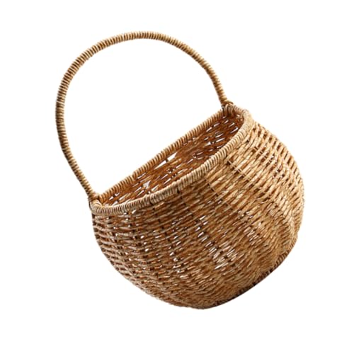ABOOFAN 1Pc Hand Woven Kitchen Hanging Basket Versatile Decorative Flower and Egg Storage Container for Tidy Organization and Clutter Spaces