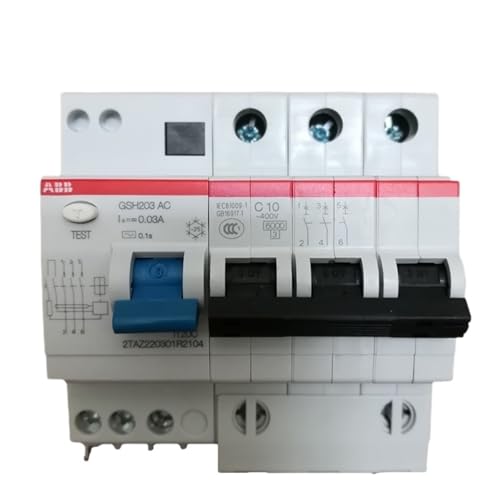Disjoncteur différentiel GSH203 3P 50A AC électronique type C triphasé tableau