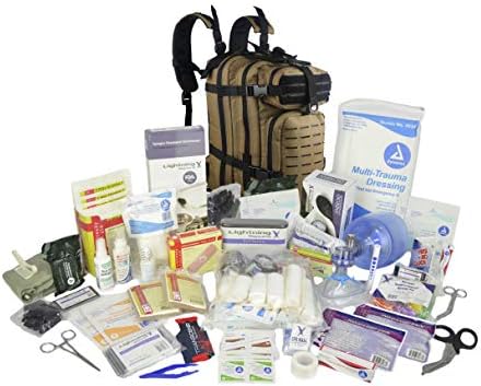 Lightning X Stocked EMS/EMT Trauma & Bleeding First Assist Responder Medical Backpack + Equipment