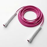 Elevate Speed Rope MAX - Rosa - Professionelles Springseil aus Strapazierfähigem PVC mit Nylonkern - 5 mm - Länge Max. 3 Meter - Extrem Starke Griffe