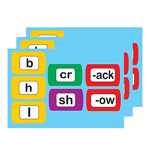 Ashley Productions Die-Cut Magnetic Foam Word Chunking, 100 Pieces Per Pack, 3 Packs