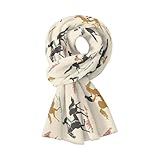 YUVAMAGIMO Western Horse Racing Womens Winter Scarf Extra Long & Wide Ultra Soft Fluffy Fleece Scarf for Women Men Cozy Winter Fashion Accessory for Cold Weather & Outdoor Activities