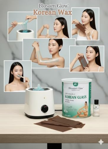 Image of Korean Glass Lipo Wax,Crystal Clear Gel Wax for Hair Removal,Smooth Finish, Hydrating Formula,For All Skin Types,Professional n Home Use 800ml
