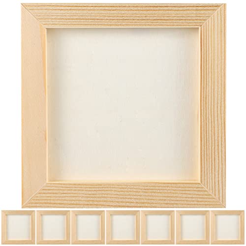 Toddmomy Kids Diy Clay Painting Frame 12X12Cm Wooden Blank Photo Frame for Children Crafts and Artistic Projects Home Display
