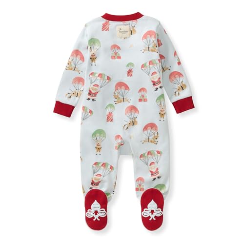 Image of Burt's Bees Baby unisex-baby Sleep & Play, Organic One-piece Romper-jumpsuit Pj, Zip Front Footed Pajama