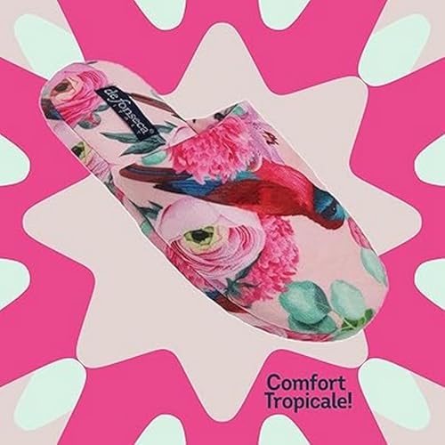 DeFonseca Picasso Pantofole Donna Artistiche In Cotone - Produzione Artigianale Italiana - Rosa - 5