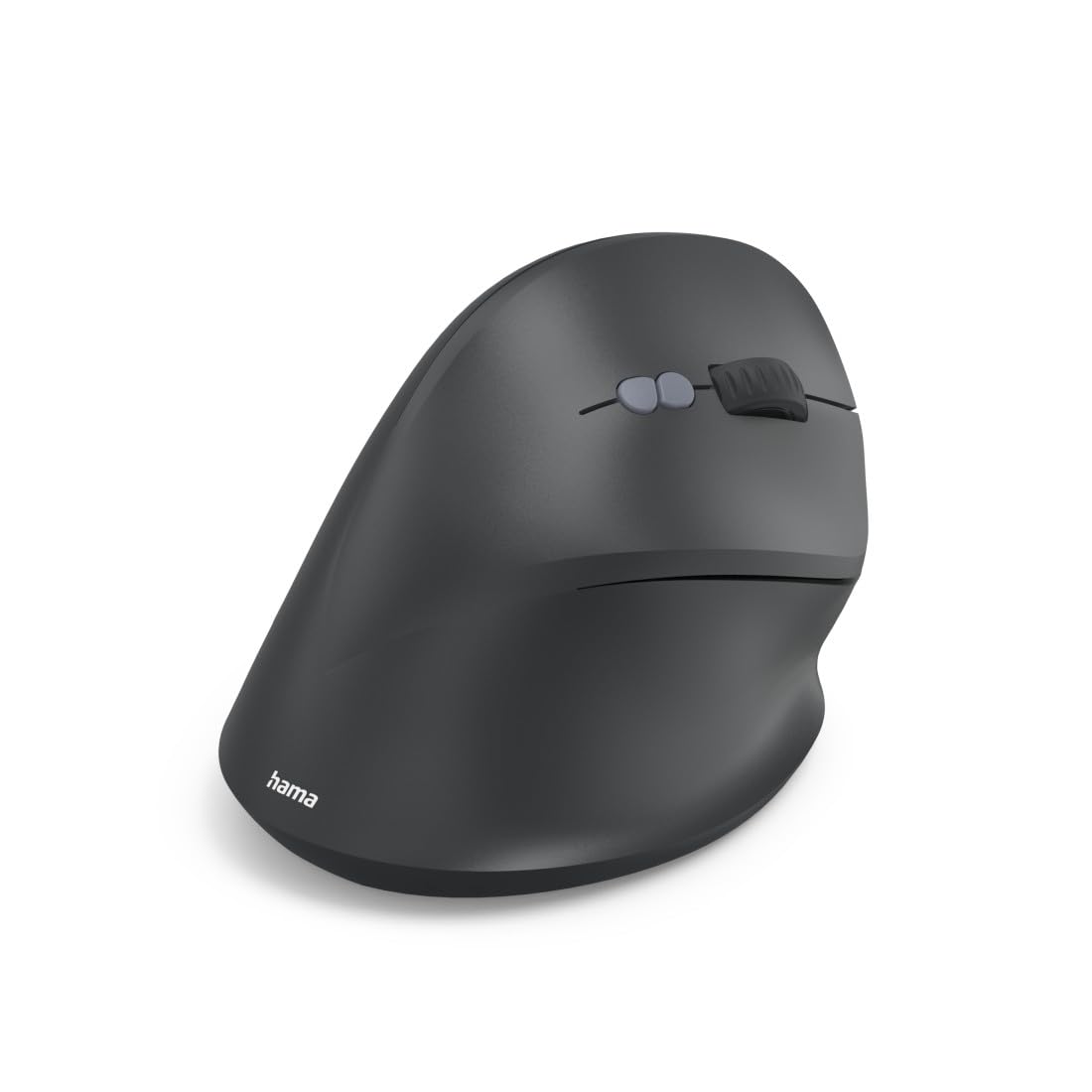 Hama Souris Ergonomique Verticale sans Fil 2.4GHz EWM-500R, pour Droitiers, 7 Boutons, DPI Réglable (1000/1200/1600), Optique, Recepteur Nano USB, Touches Navigation et Assist IA, Noir