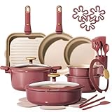 Durable Nonstick Interior-Reinforced nonstick coating ensures effortless food release and easy cleanup. Cook with less oil for healthier everyday meals. Detachable Handle, One-Click Convenience – Remove the handle for compact storage and easy transfe...
