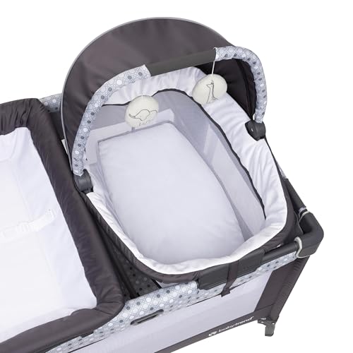 Baby Trend Nursery Den Playard with with Rocking Cradle, Snooze Pod, Flip Over Changer, Pebble Stone Grey by Baby Trend - Image 7