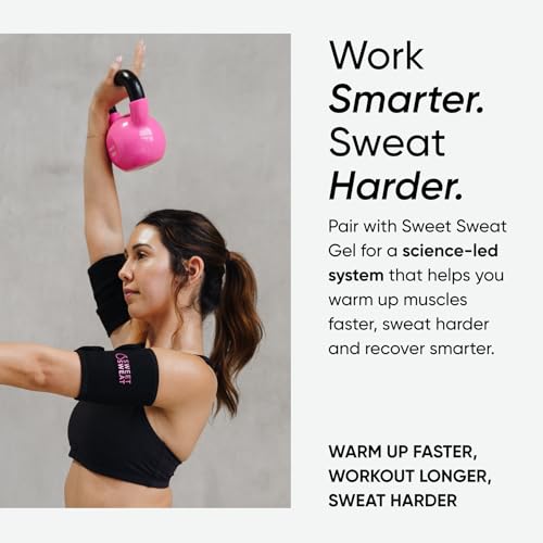 Sports Research Sweet Sweat Arm Trimmers for Men & Women | Increases Heat & Sweat Production to The Bicep Area | Includes Mesh Carrying Bag