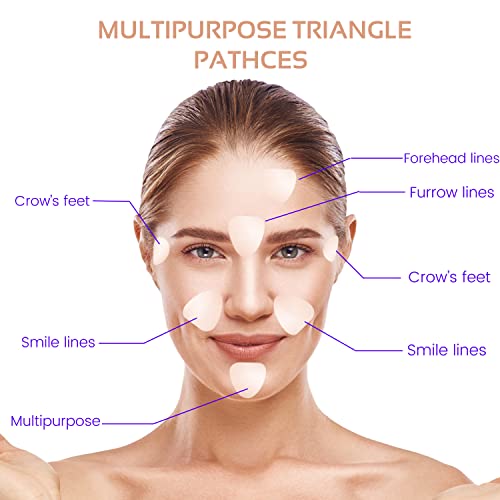 Enroslu Face Wrinkle Patches 256Pcs - Clear Reusable Pads For Overnight Anti-Wrinkle Treatment - Fine Line Remover Strips To Smooth Eye, Mouth And Forehead - Train Facial Muscles For Smoother Skin #TOP3