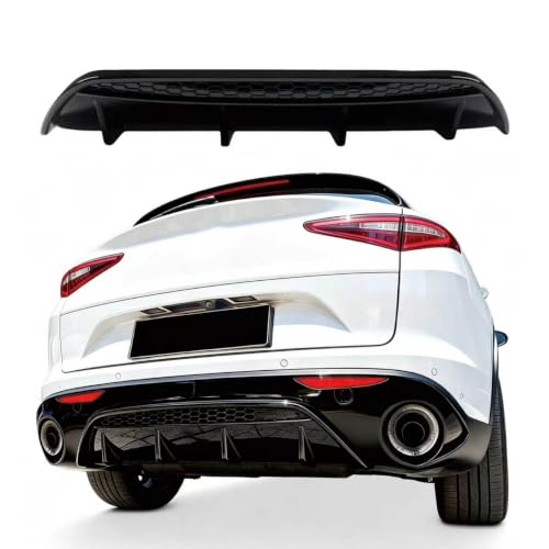 Rear Bumper Diffuser Lip for Alfa Romeo Stelvio 2017-2026 Gloss Black by Quxunzzz - Used condition - US$119.59