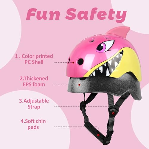 Image of Toddler Kids Bike Helmet, Adjustable and Multi-Sport, 3 Sizes for Ages 1-2-3-5-8-14 Years Child Infant Boys Girls