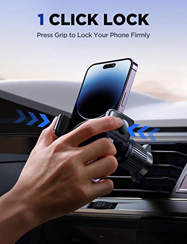Joyroom Mini Air Vent Phone Mount For Car, Hands Free Phone Holder With Telescopic Clamping & Folding Back, Car Mount For All Iphone Samsung & Other Smartphone #TOP1