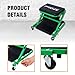 Foldable Creeper, 2-in-1 Rolling Z Car Creeper Seat, 36