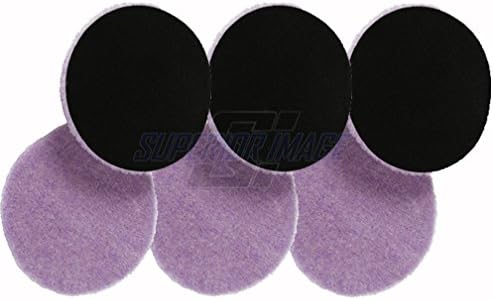 Lake Country Purple Foamed Wool Buffing/Polishing Pad (6.5" x 1/4") - 6 pack