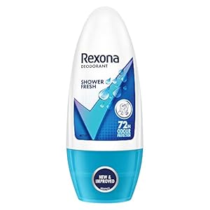 Rexona Shower Fresh Underarm Roll On Deodorant For Women, Antiperspirant, Removes Odour, Keeps Skin Fresh & Clean…