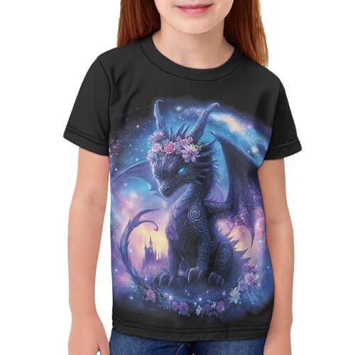 Image of Kids Graphic T-Shirt Boys Girls Novelty Tees Top Short Sleeve Shirts Summer Blouses 3-16