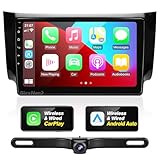 SizxNanv for Sentra Radio 2013-2018 Upgrade Compatible with Wireless Carplay Android Auto,Android Car Stereo Touchscreen Bluetooth Navigation GPS WiFi FM/AM Multimedia Player Backup Camera Head Unit