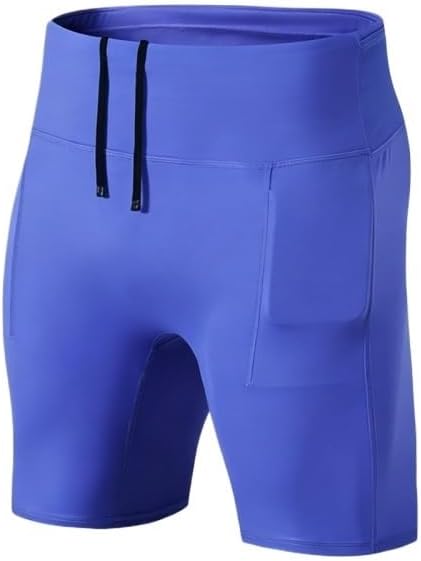 Men's 5 Inch Compression Shorts, Quick Dry High Elastic Tight Athletic for Running Gym Training