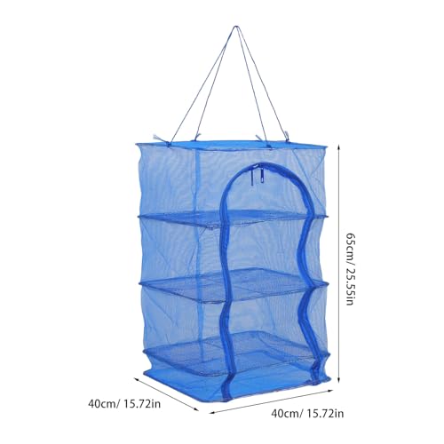Filet de séchage suspendu pliable multi-couches avec fermeture éclair de protection - 3