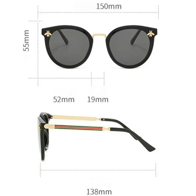 Bride Swimsuit Women Little Bee Decoration Sunglasses Vintage Women's Oval Sun Glasses Summer Leisure Eyewear Uv4004