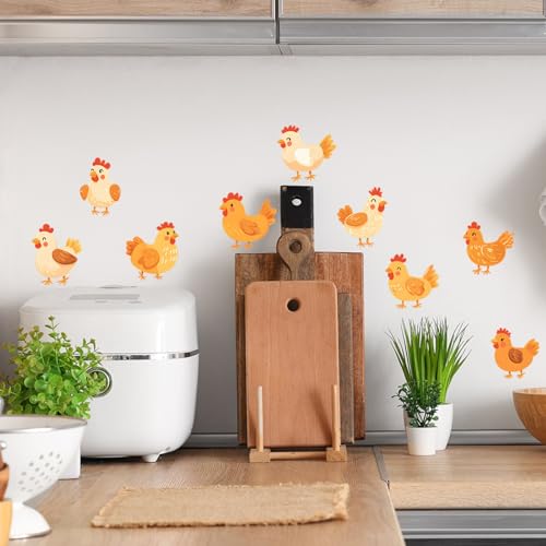 Vinilos decorativos de pared con animales tiernos, 9 piezas miniatura 4