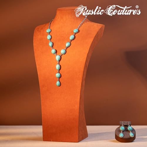 Rustic Couture's Western Necklace Earrings Jewelry Set for Women2