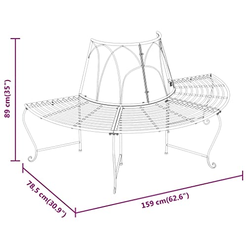 Banco de jardín semicircular resistente a la intemperie para optimizar terrazas 3