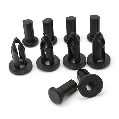 Pinzhiu00ae Lot de 30 clips de protection en plastique noir 8 mm pour Suzuki King Quad Vinson Honda Acura, Honda Rancher, Foreman, Trx, Kawasaki Brute Force et plus
