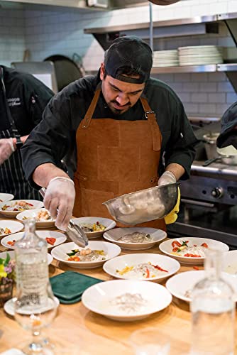Rustic Town Genuine Leather Grill Work Apron With Tool Pockets ~ Adjustable Up To Xxl For Men & Women ~ Shop Apron Leather Tool Apron (Tan) #TOP6