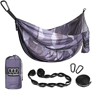 Gold Armour Camping Hammock - Extra Large Double Parachute Hammock