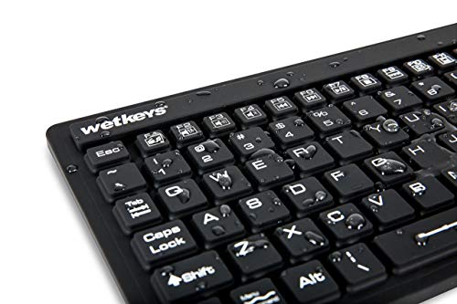 Wetkeys "Touchpad Plus Professional-Grade Rigid Silicone Waterproof Keyboard With Touchpad (Usb) (Black) | Kbwkrc106T-Bk #TOP1