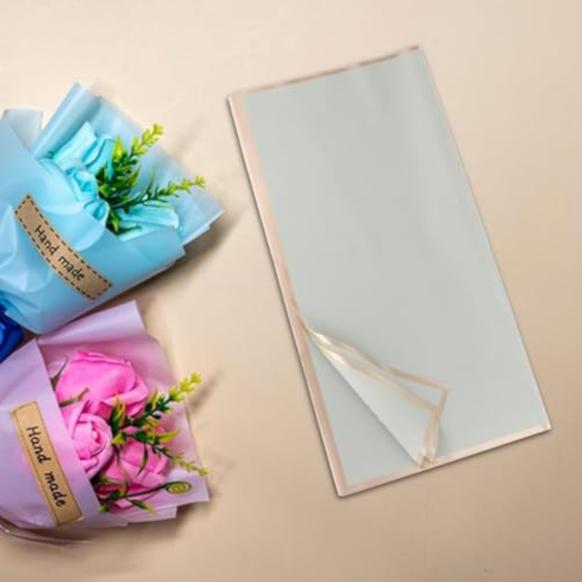 20Pcs Flower Wrapping Paper Waterproof Simple for Wedding Gift Box