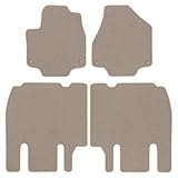 Jeu de tapis de sol en velours pour Chrysler Pacifica à partir de 2016 5 personnes STD beige avec fixations rondes