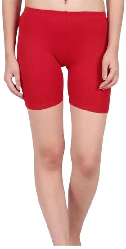 Soft Cotton Blend Cycling Shorts Soft Elastic Waist Stretchable Fabric Under Skirt Gym Workout Comfort Shorts-image-26