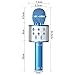 Wireless Bluetooth Karaoke Microphone Machine,Portable Handheld Karaoke Bluetooth Handheld Karaoke Speaker Player Machine for Kids Adults Home KTV Party for Android/Iphone/Ipad/Pc Girl Boy (Blue)