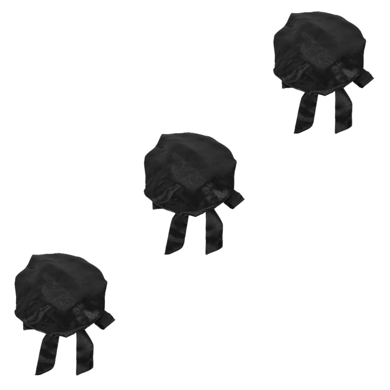 Beavorty 3piezas Gorro De De Satén Con Lazo Para Cabello Bañera Portátil y Ligero Para Spa Maquillaje y Cuidado Del Cabello Casa