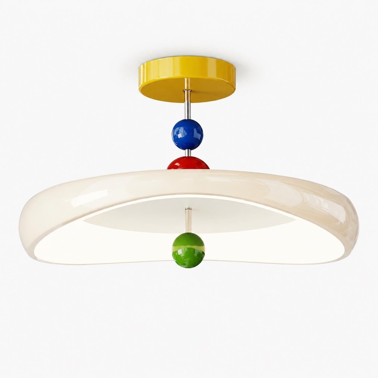 French Cream Colorful Flush Mount Ceiling Light Modern Ceiling Lamp
