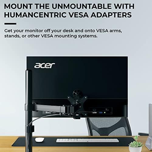 HumanCentric VESA Mount Adapter Bracket, VESA Adapter Compatible with Acer Monitor R240HY bidx, R221Q, R271, SB220Q, R241Y, RT240Y, RT270, SA220Q, SA230 bi, SA240Y, SA270 Bbix, SB230, SB240Y and More