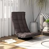 Zentexion Drehbarer Bodenstuhl Taupe Stoff, Verstellbarer Relaxsessel mit Polsterung, Klappbares Sitzmöbel für Meditation, Gaming, Lesen, Wohnzimmer, Schlafzimmer und Balkon