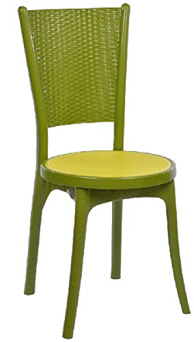 Supreme IRIS Chair armless (Green Colour, Polycarbonate)
